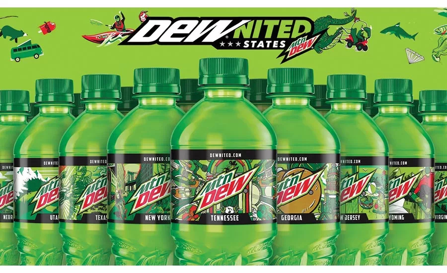 Mountain Dew's DEWnited bottle
