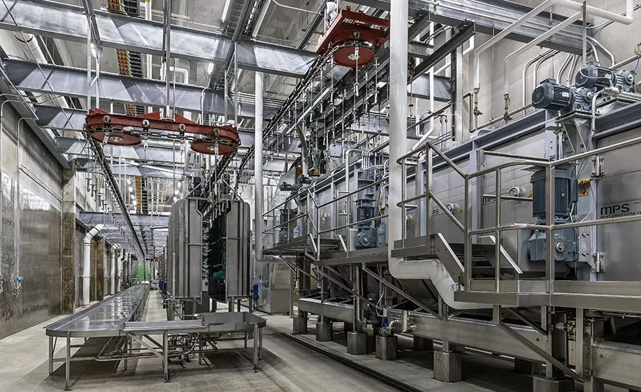 Prestage Farms harvest floor line