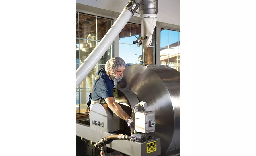 cleaning the rotary batch mini mixer