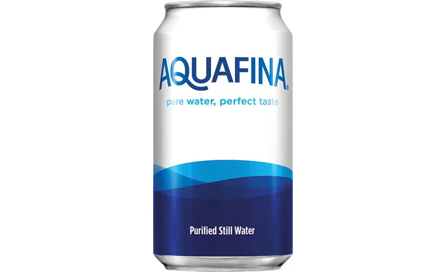 Aquafina water in aluminum can