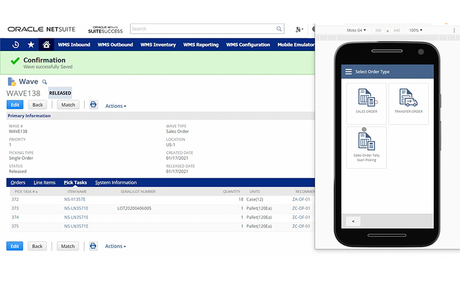 NetSuite WMS Mobile App