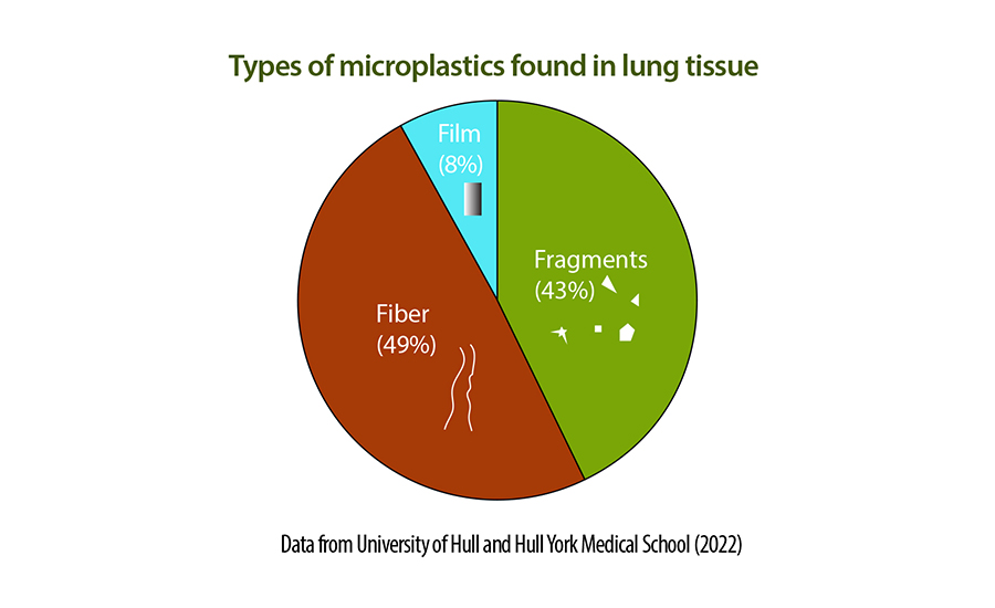 Microplastics found in lung tissue