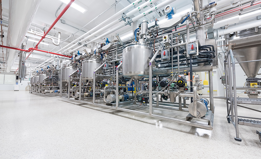 Image of industrial processing equipment elevated from floor level