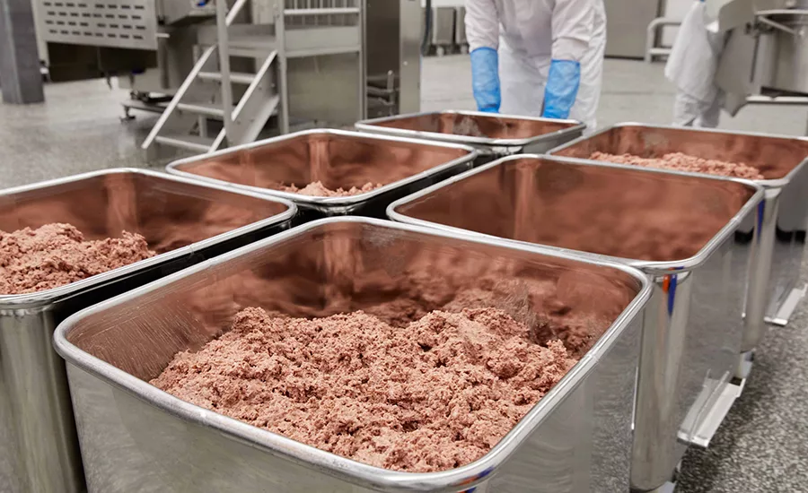 Beyond Meat burger production