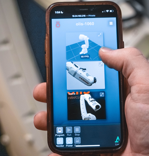 Robotics app on a cellphone