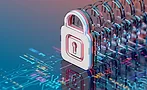 Cybersecurity Digital lock on data
