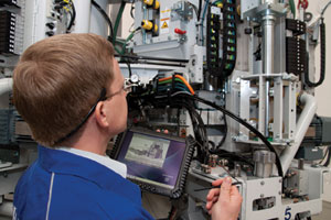 remote monitoring man working manufacturing