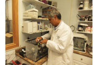 man working in lab research r and d