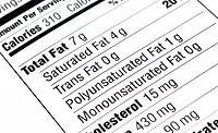 default nutrition label