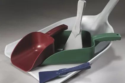 Special metal- detectable plastic tools for food processors