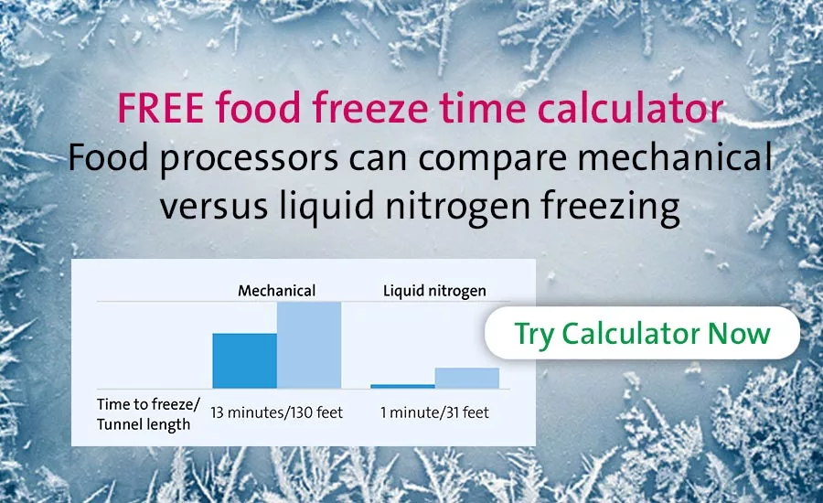 Food freeze time calculator