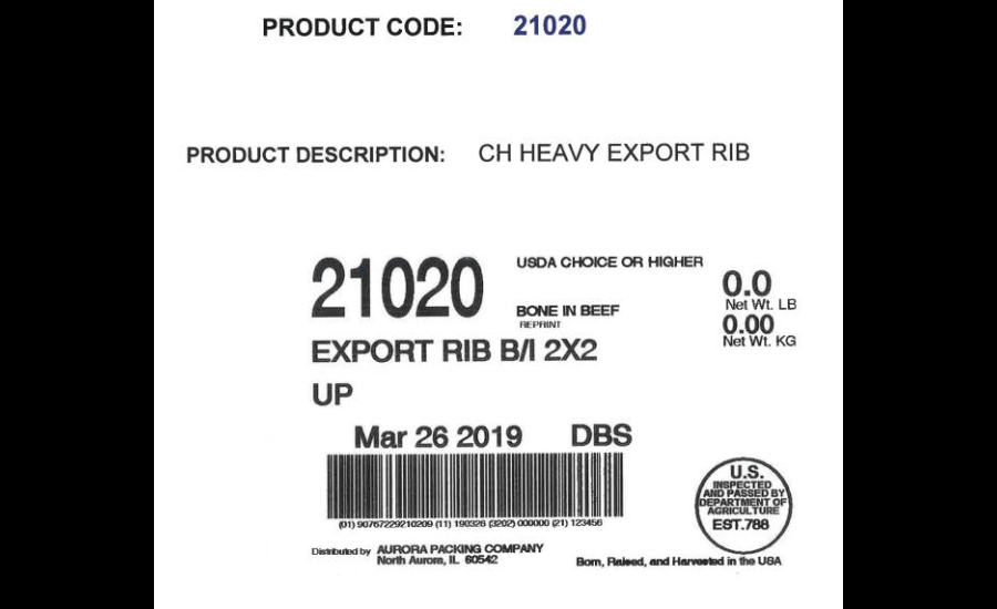Aurora Packing recalls beef after E. coli traceback from random USDA