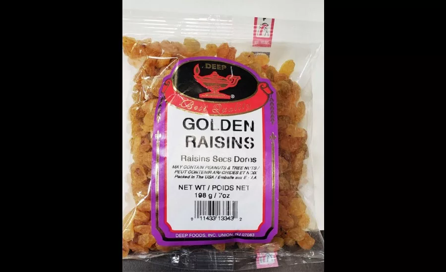 Deep Foods golden raisin recall