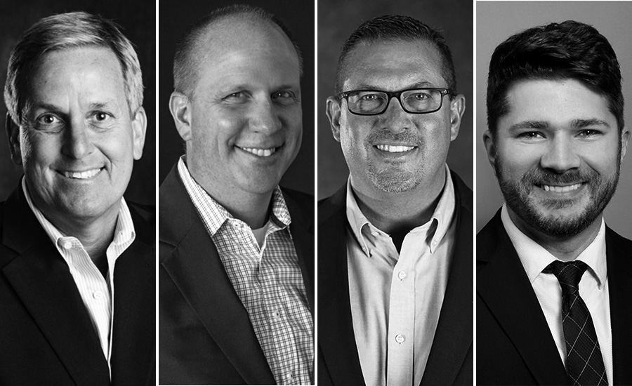 Flexco CEO Richard A. White; Thomas S. Wujek, president/COO; Chip Winiarski, chief marketing officer; and newly hired Keith Staninger, who will serve as chief digital officer.