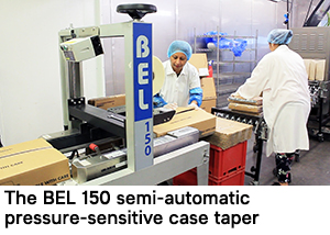 BEL 150 semi-automatic pressure-sensitive case taper