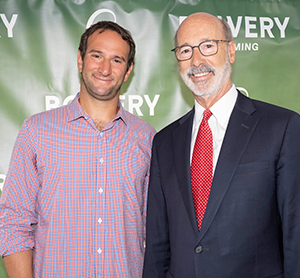 Pennsylvania Governor Tom Wolf welcomes Irving Fain, founder and CEO, Bowery Farming to Bethlehem, PA