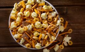 Seasoned Popcorn and Pretzel Mix
