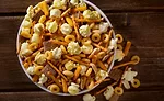 Seasoned Popcorn and Pretzel Mix