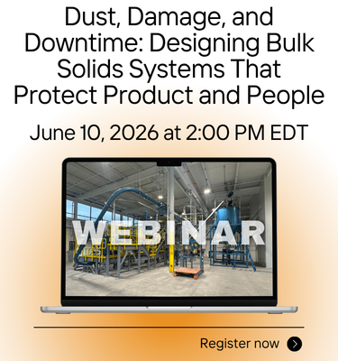June 10 Hapman Webinar: Dust, Damage, and Downtime: Designing Bulk Solids Systems That Protect Product and People