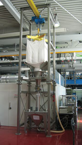 Bulk bag unloading station