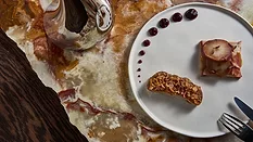 Vow-Forged Gras with Poached Pears